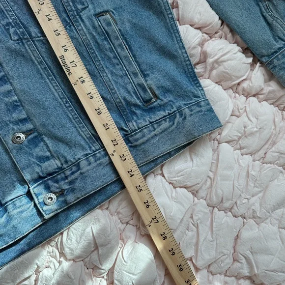 Vintage Wrangler Hero Denim Jacket Light Wash Blue Men’s L - Picture 6 of 8